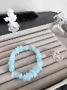 Aquamarine irregular stacked bracelet